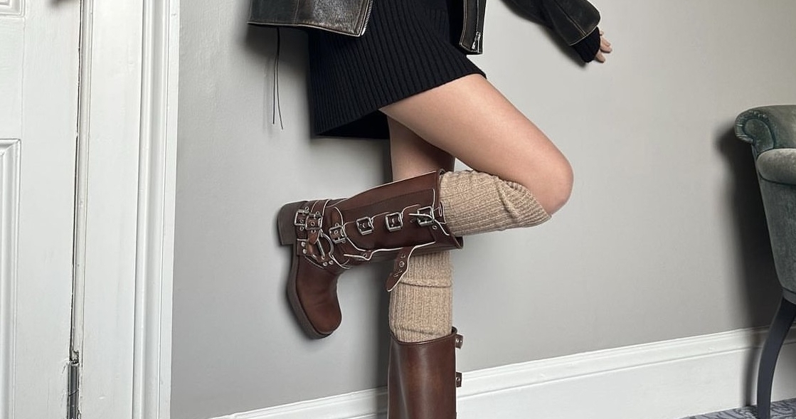 Байкерские сапоги в духе Miu Miu —